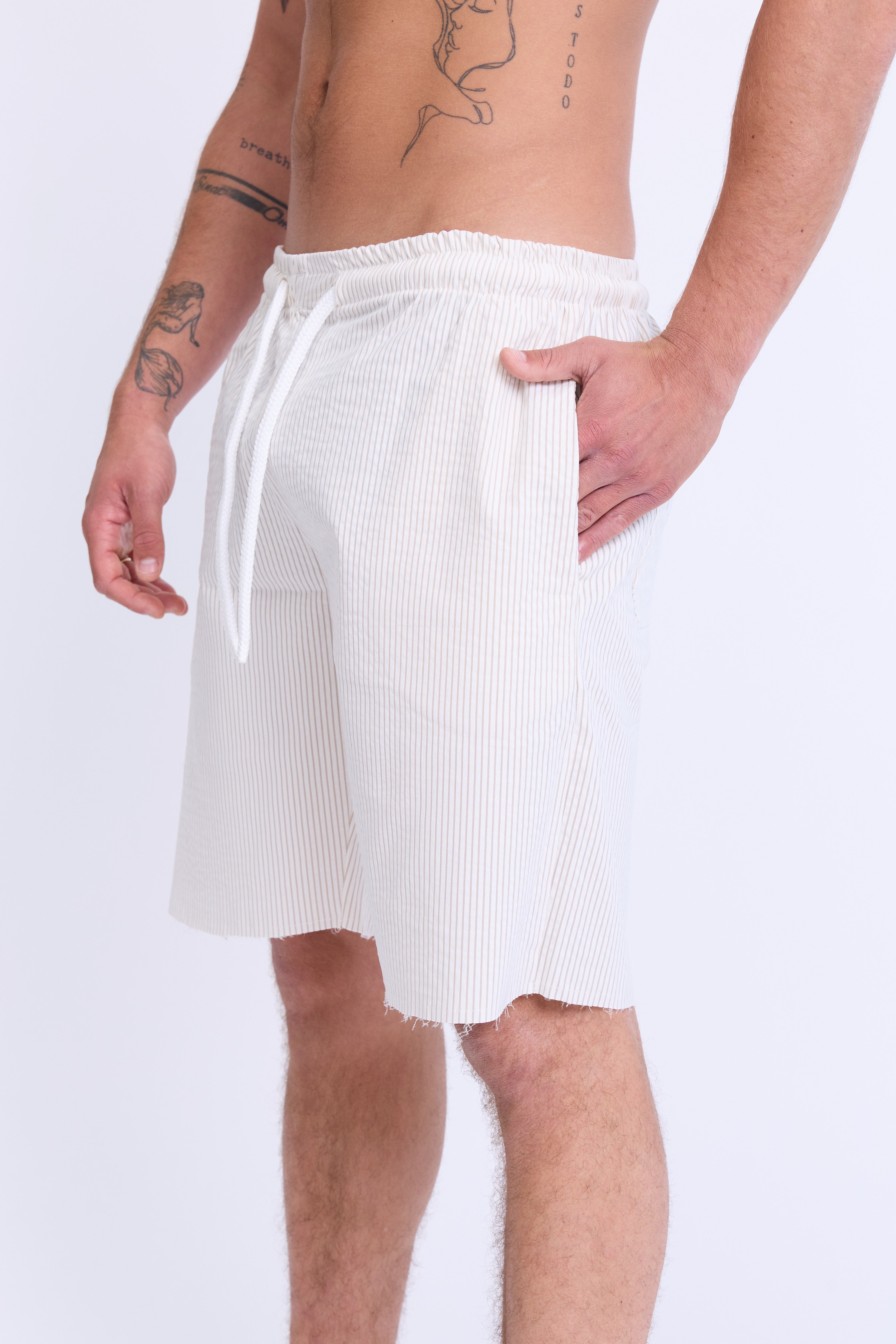 Marin Shorts - brown stripes
