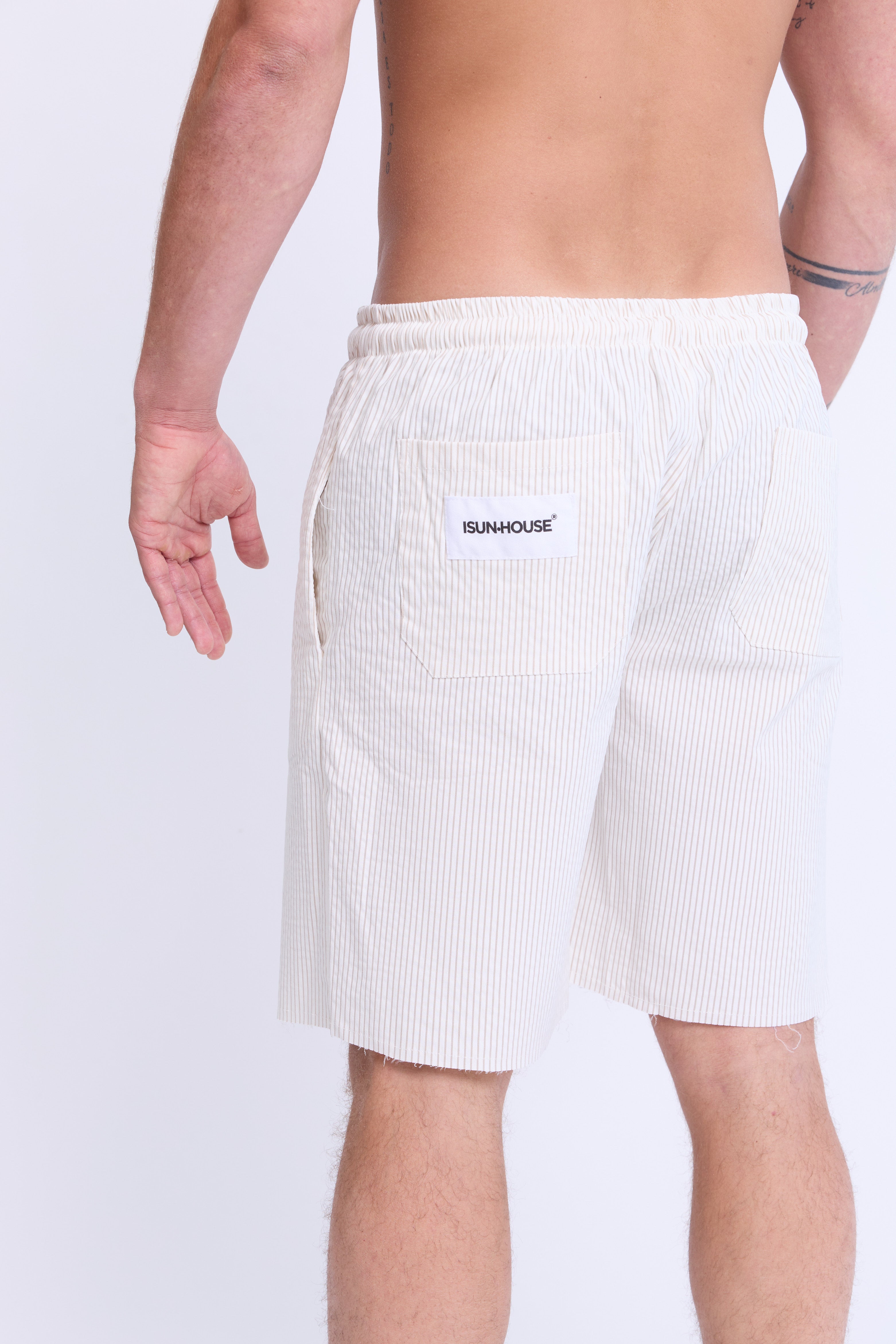 Marin Shorts - brown stripes