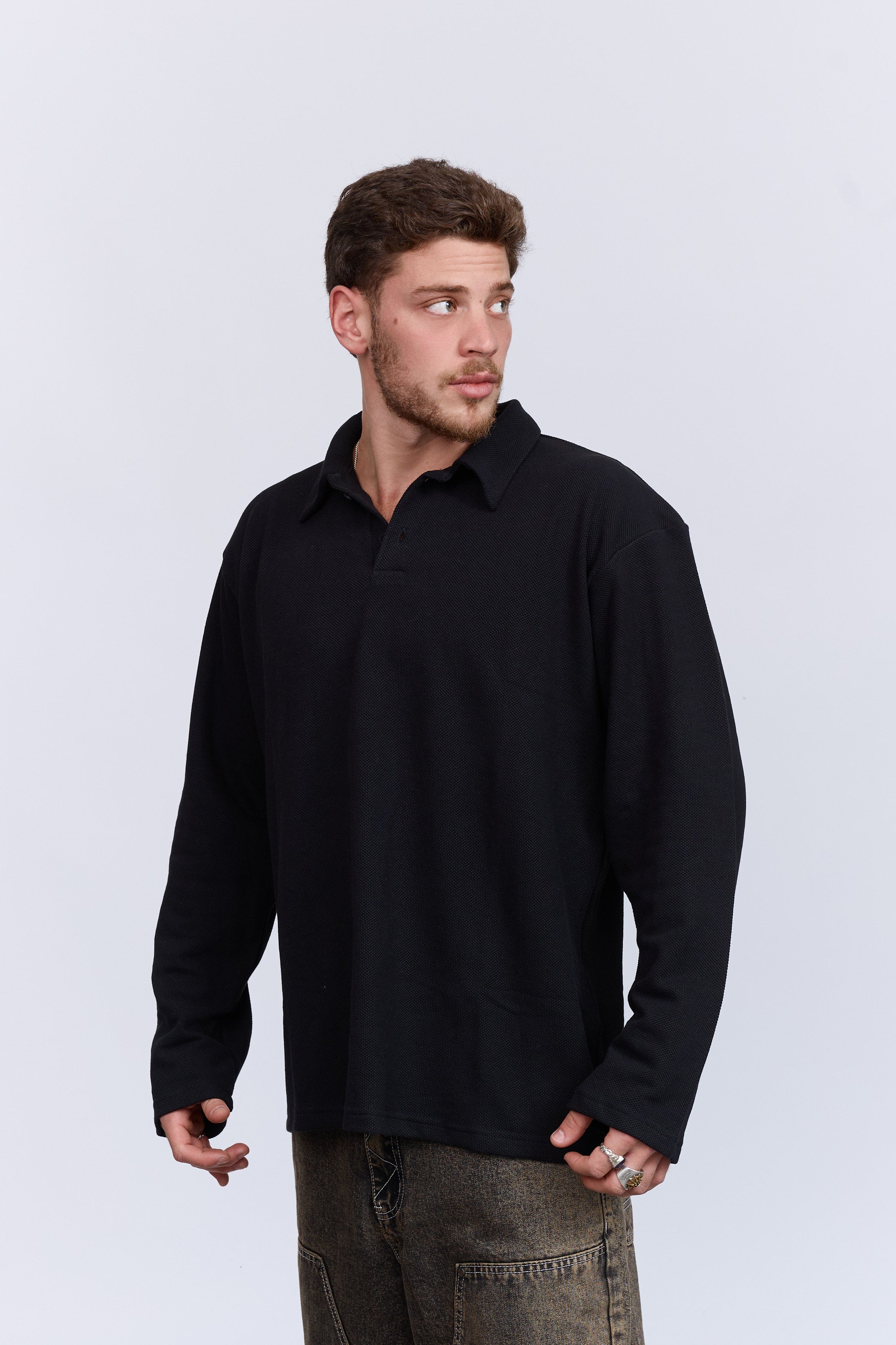 פולו שחור לונג