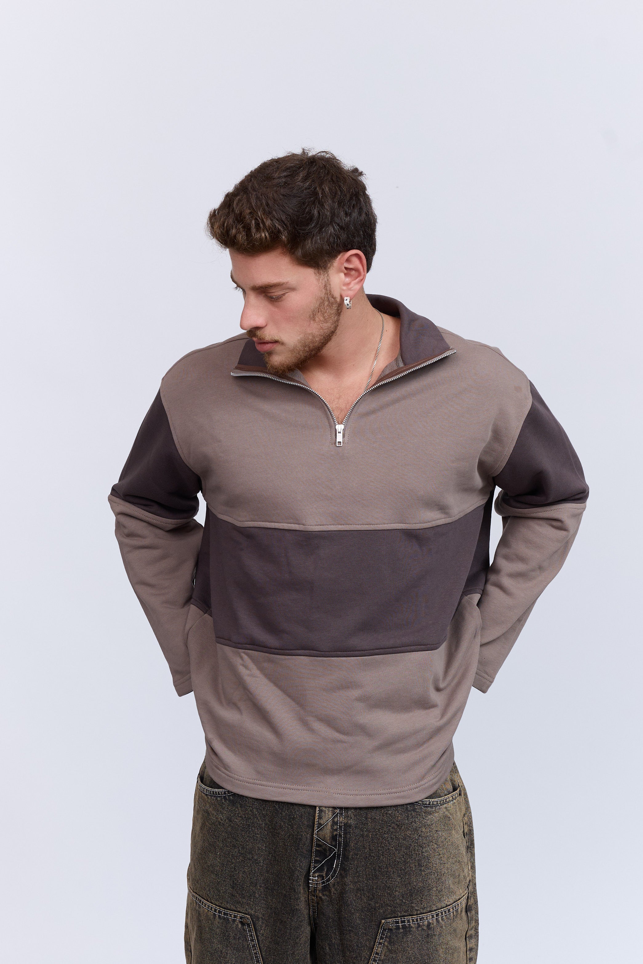 סריג רוכסן חום 1