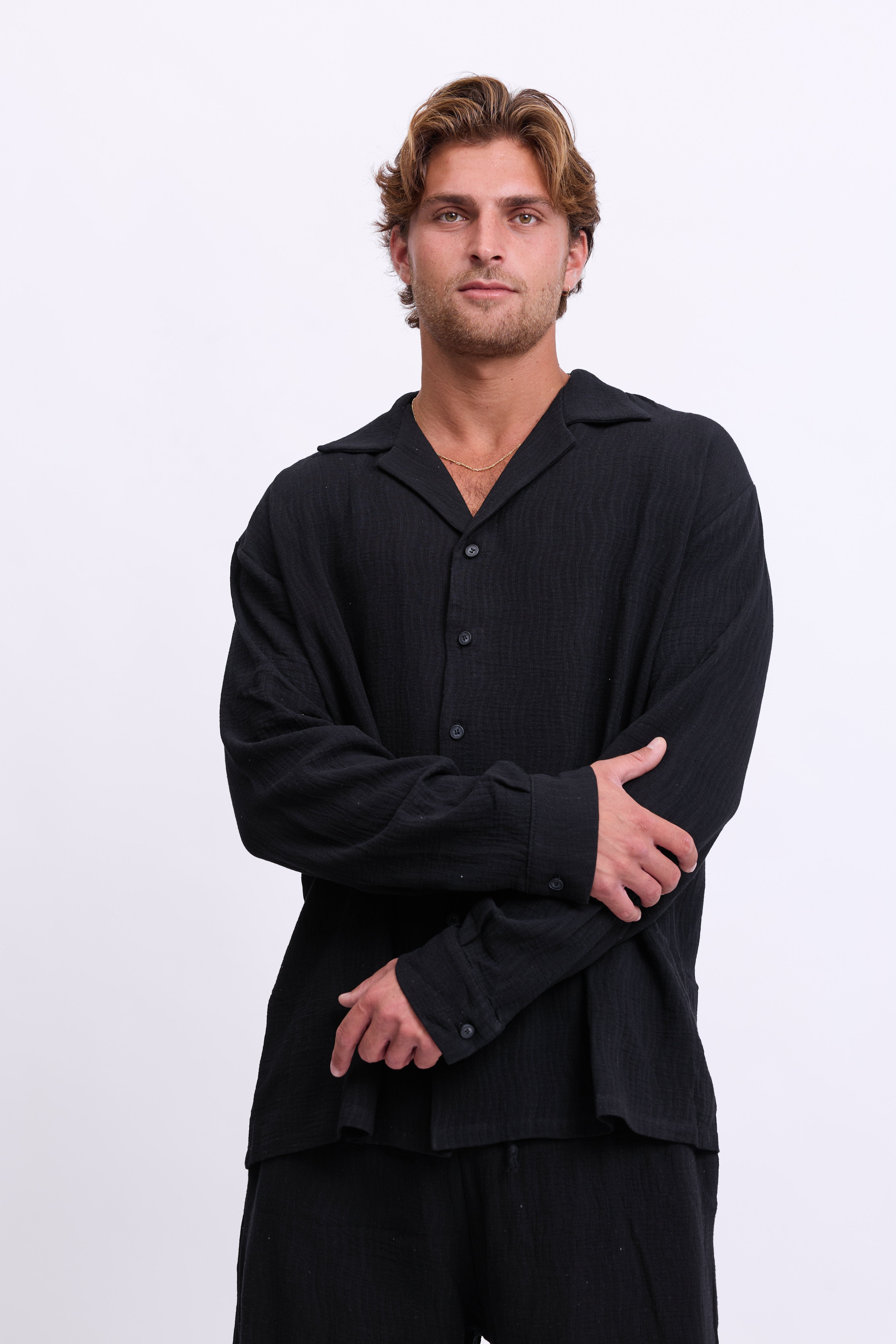 Tetra Overshirt - שחור