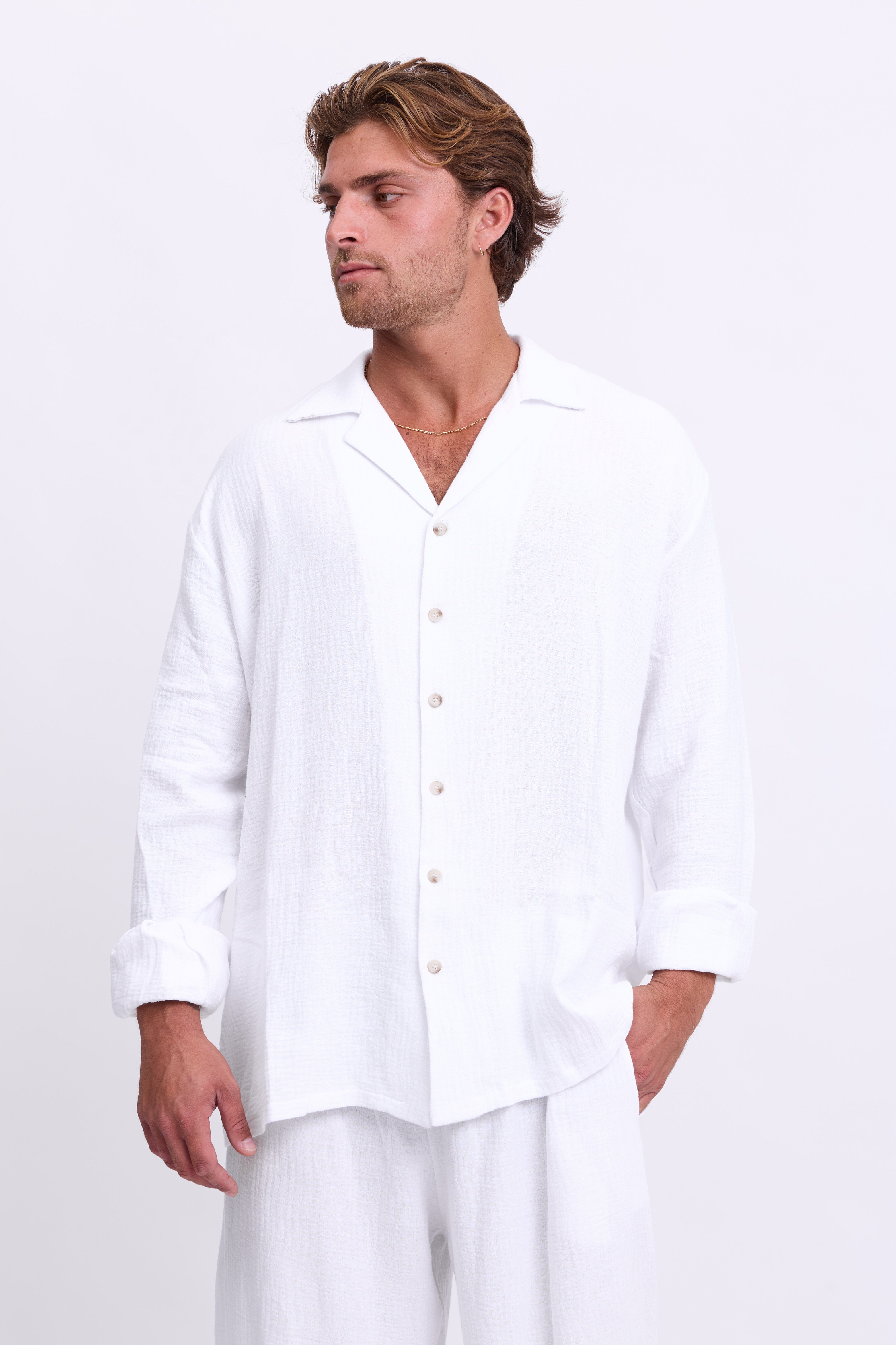 Tetra Overshirt - לבן