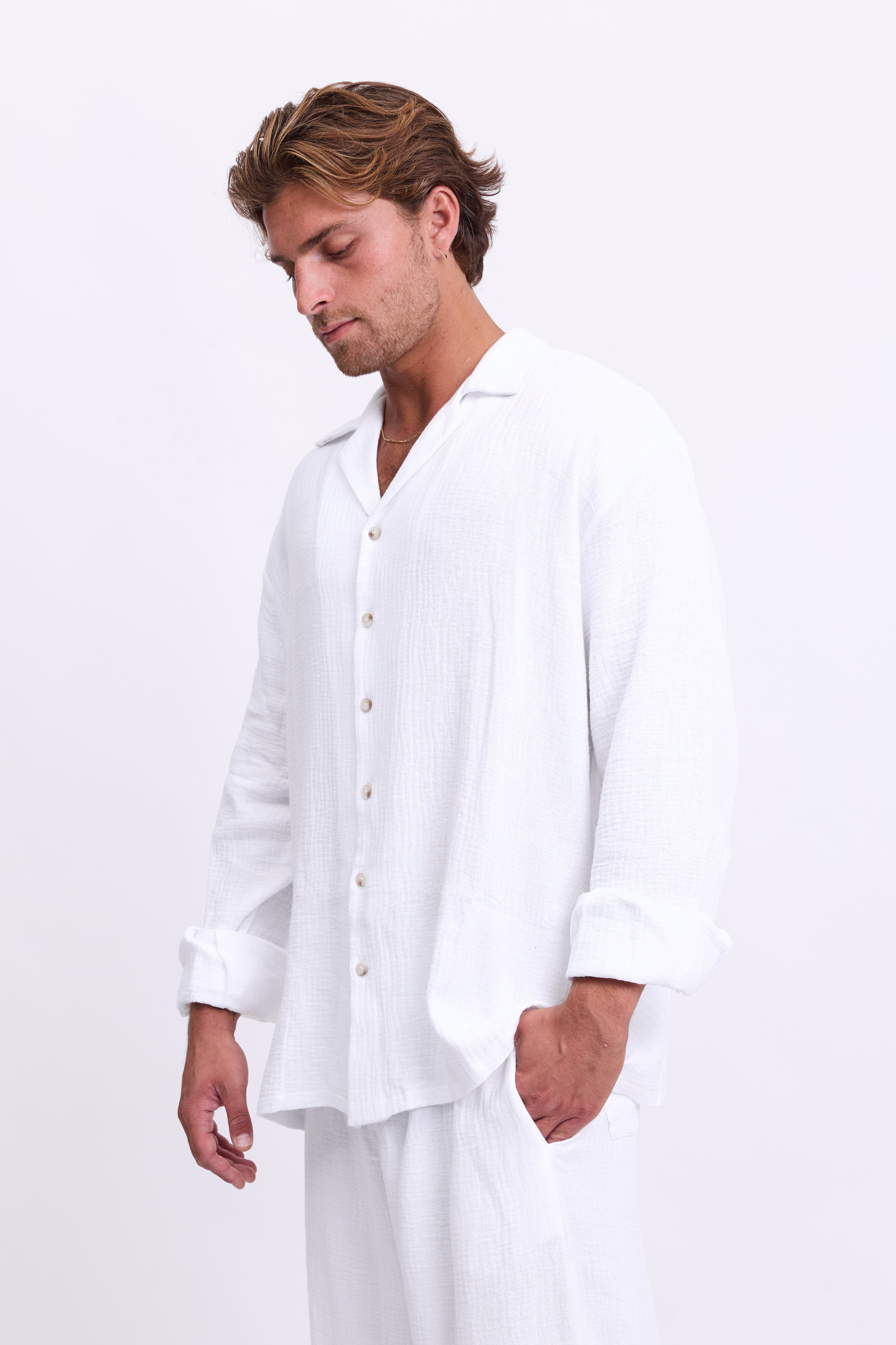 Tetra Overshirt - לבן