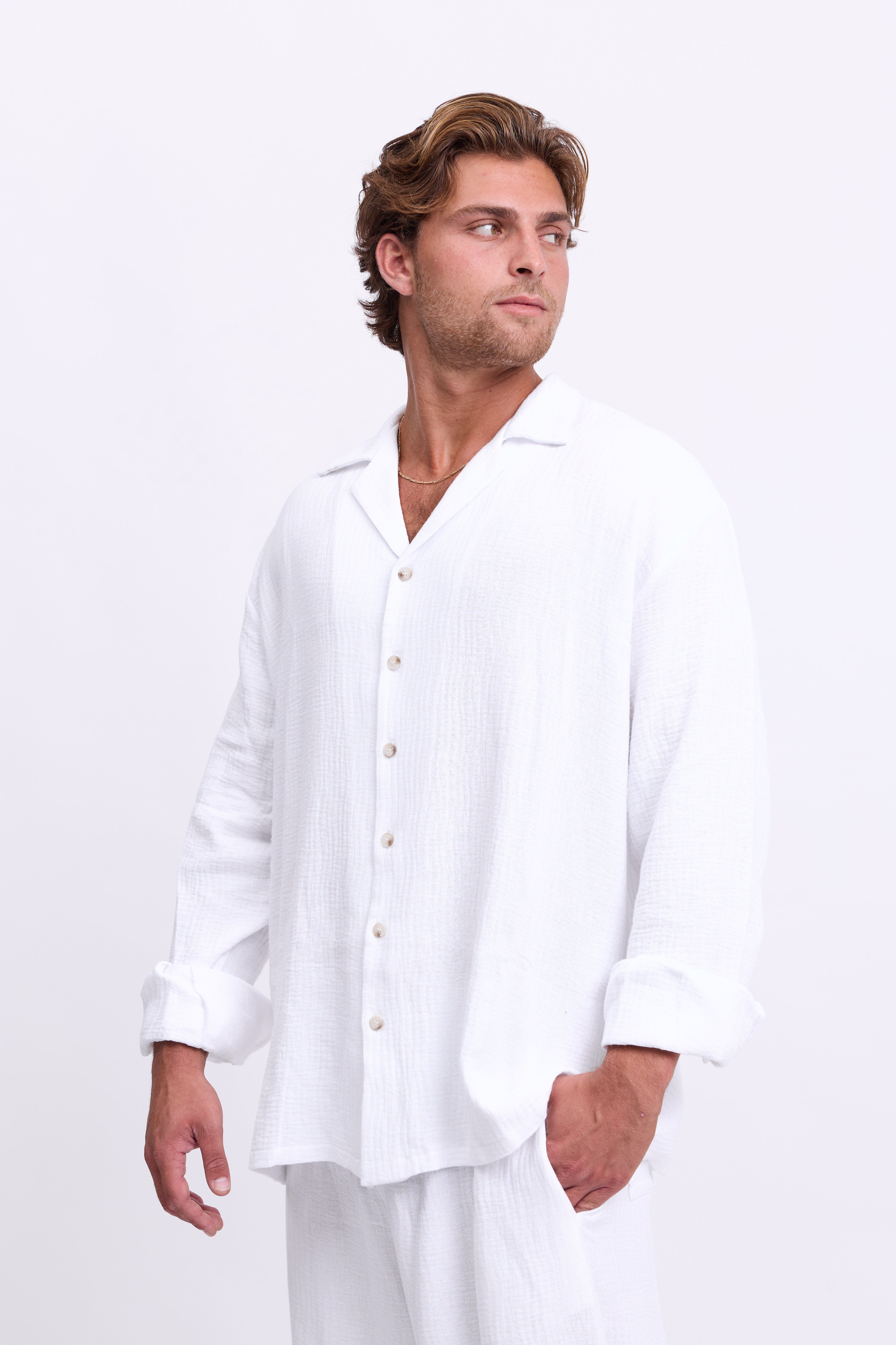Tetra Overshirt - לבן