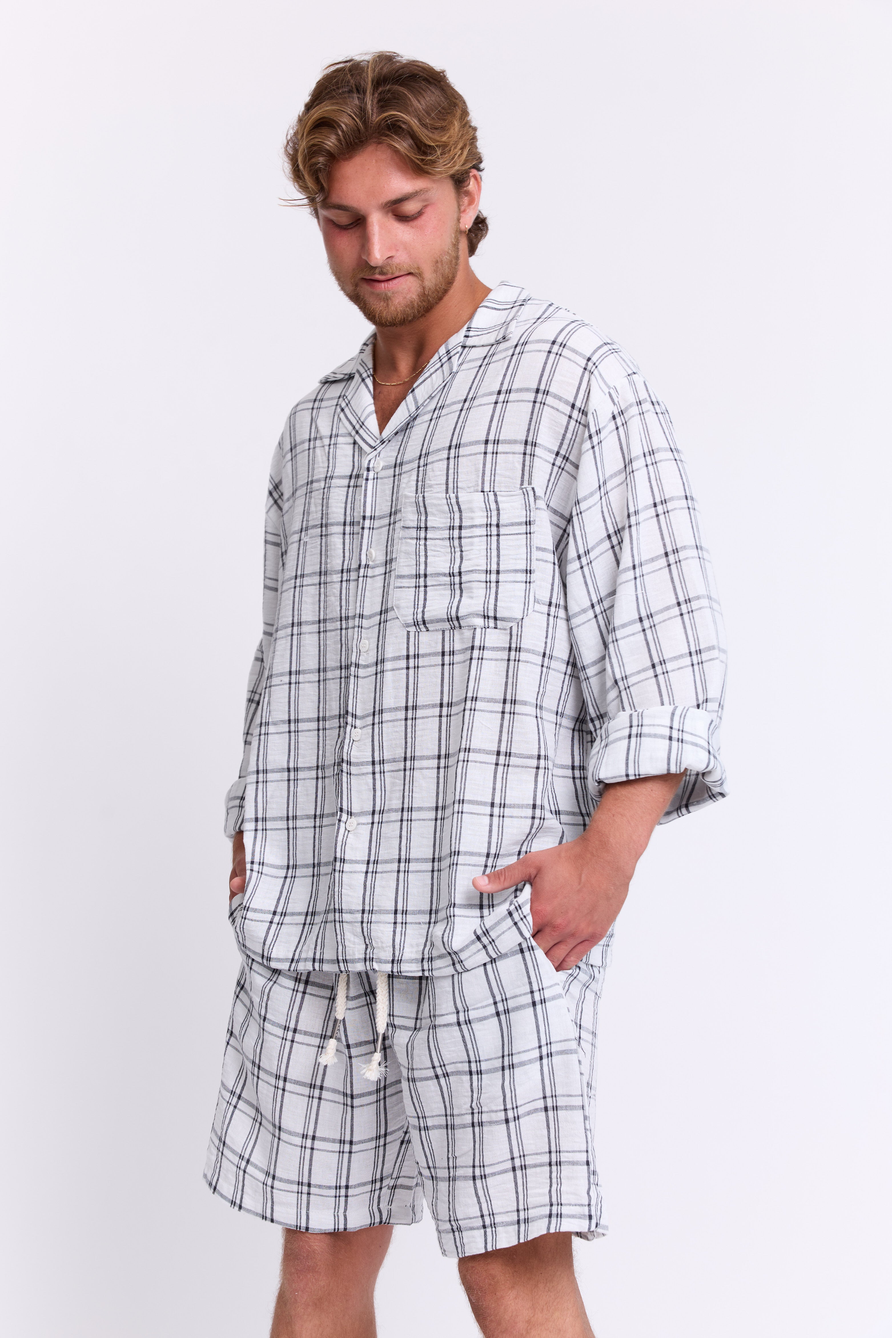 CAPRI OVERSHIRT לבן שחור