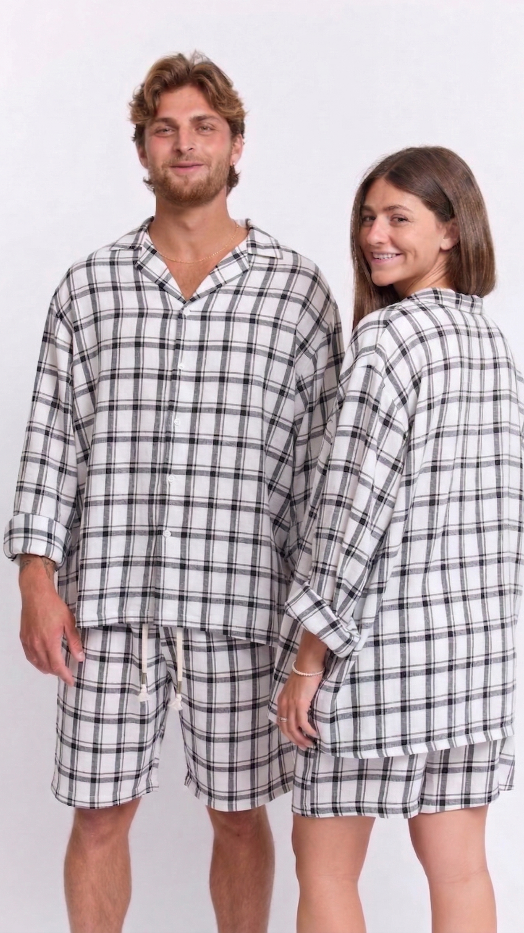 CAPRI OVERSHIRT לבן שחור
