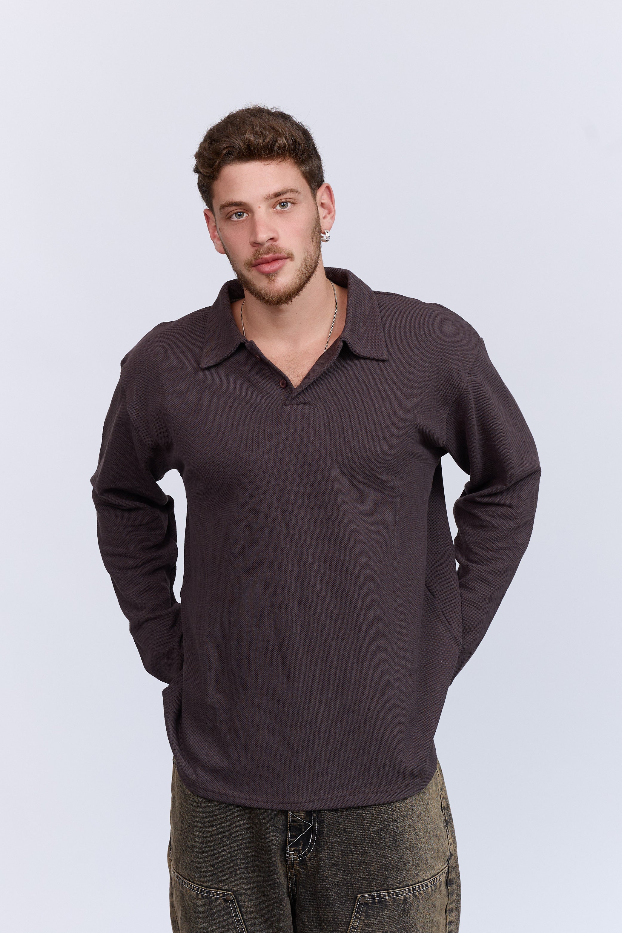 פולו חום לונג