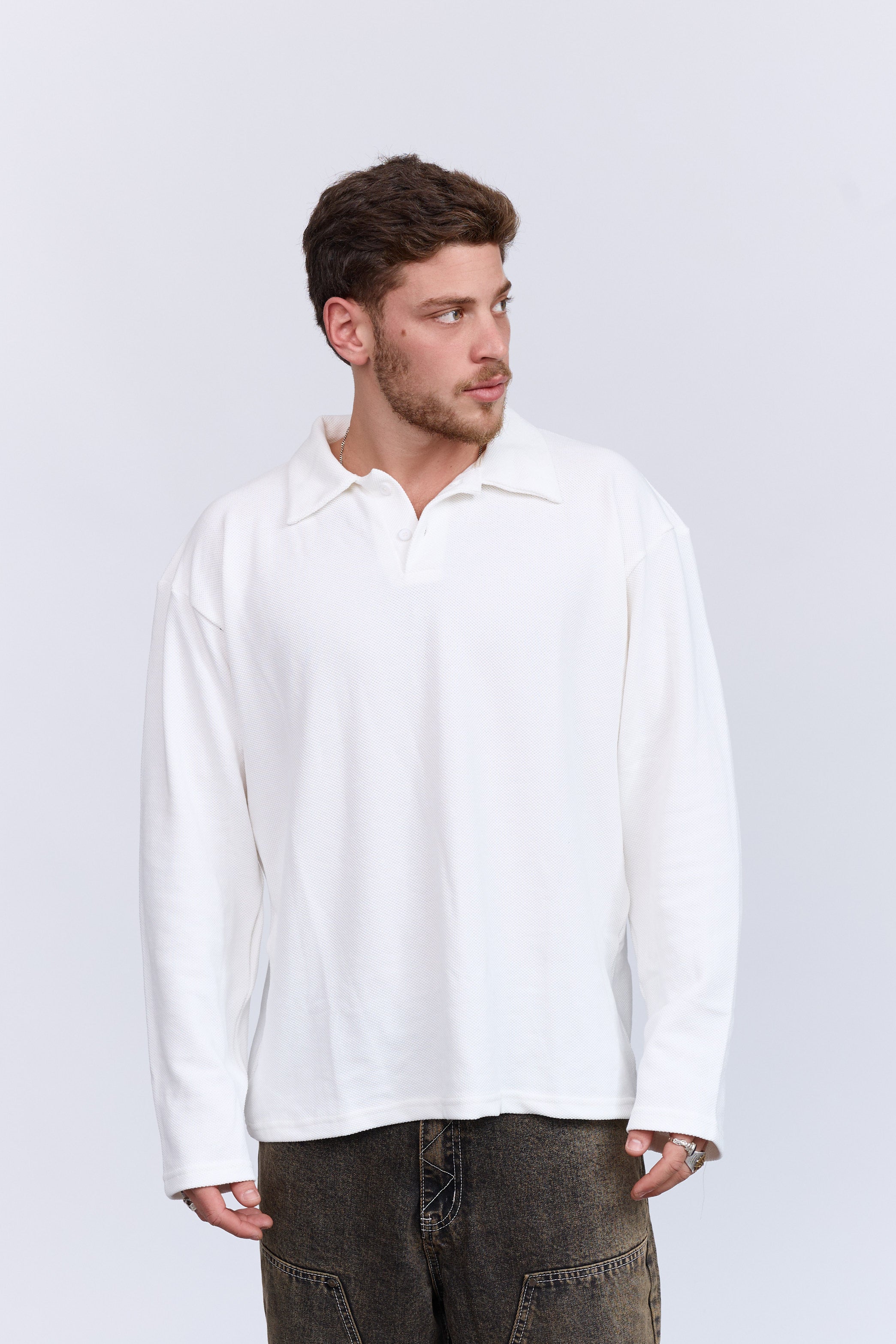 פולו לבן לונג