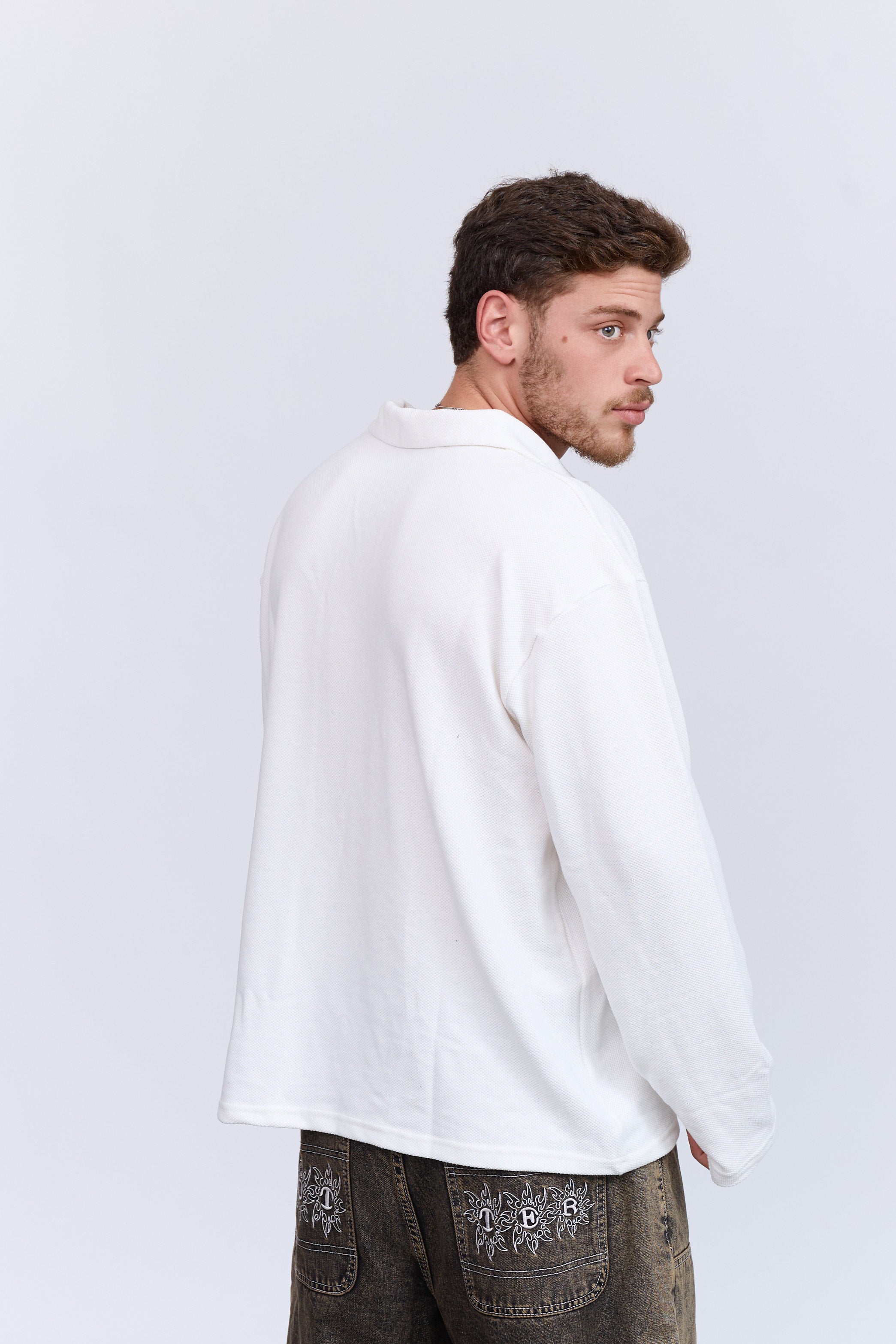 פולו לבן לונג