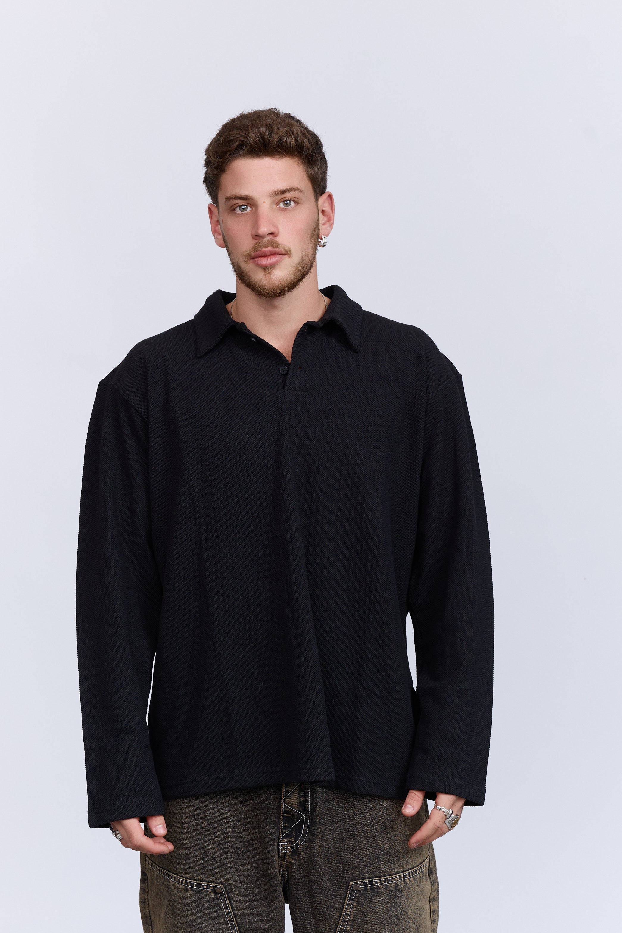 פולו שחור לונג