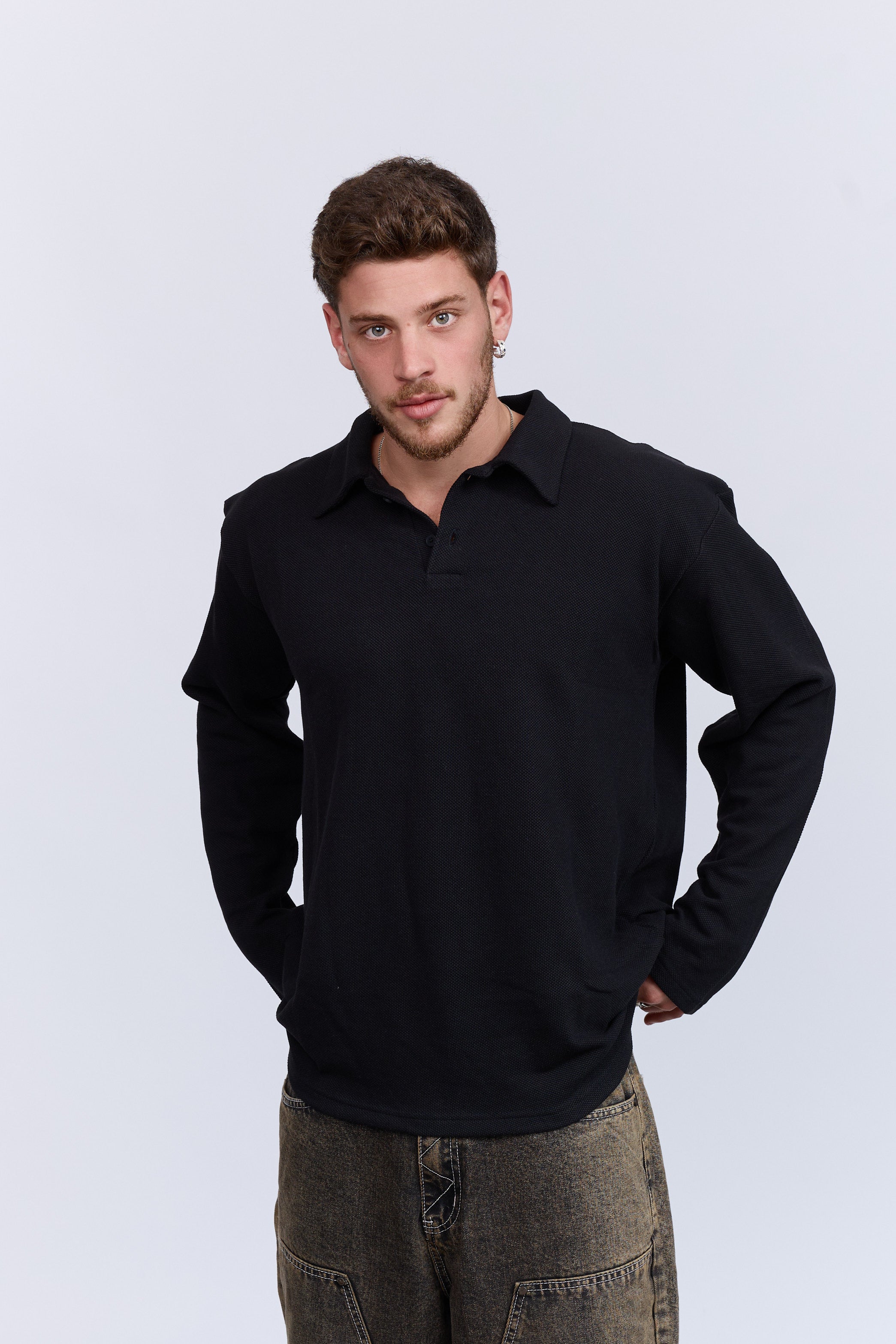 פולו שחור לונג