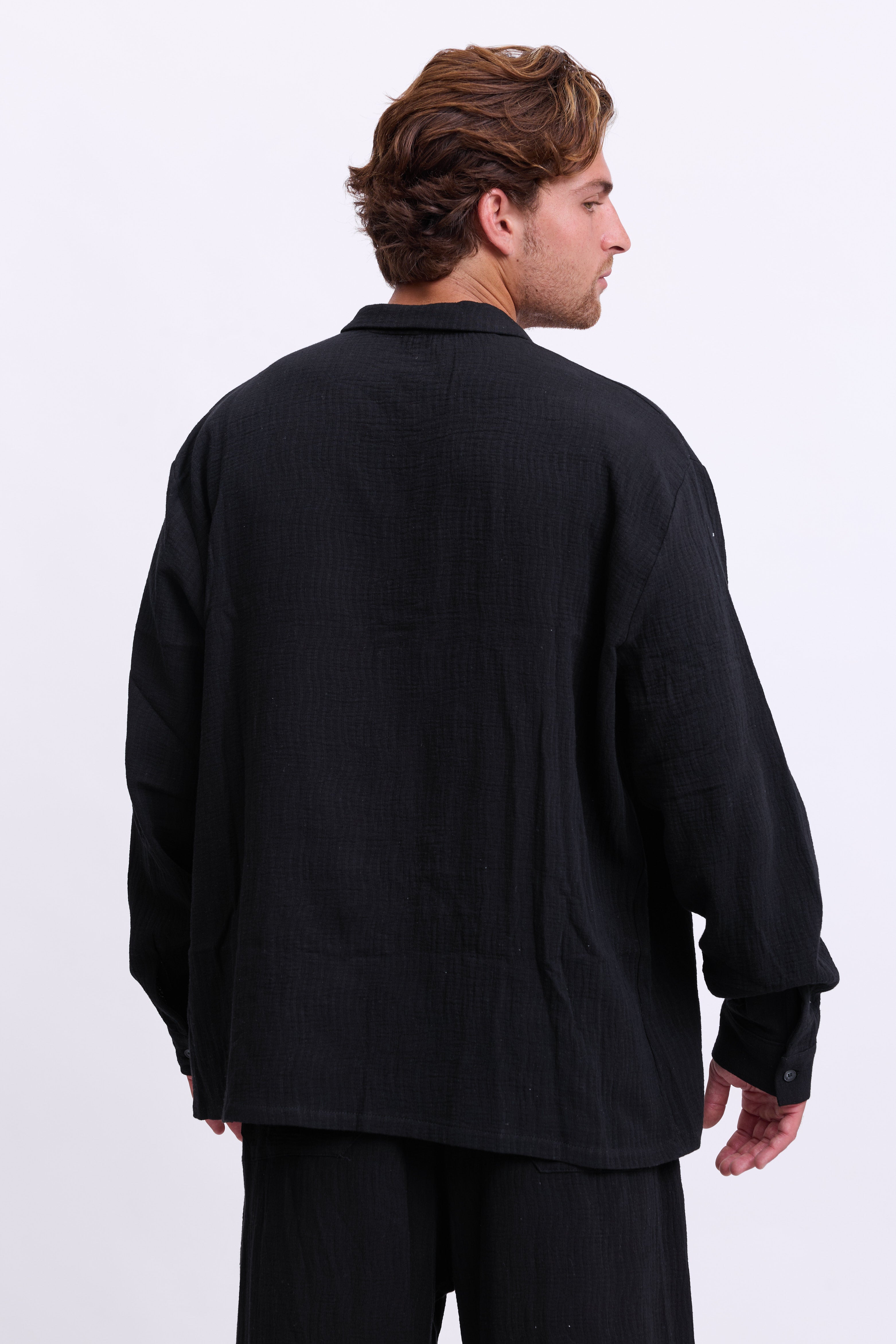 Tetra Overshirt - שחור